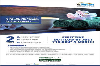 Own villament life at just Rs. 18000 a month at Shriram Chirping Woods in Bangalore